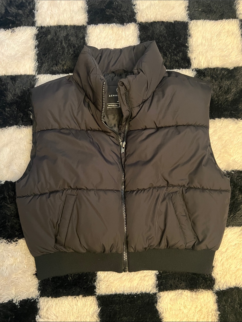 Aero Black Puffer Vest